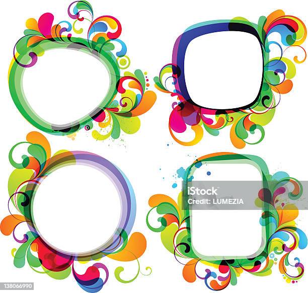 Frameborder Vector Colour Colorful Vector Frames Set Stock Illustration - Download Image Now ...