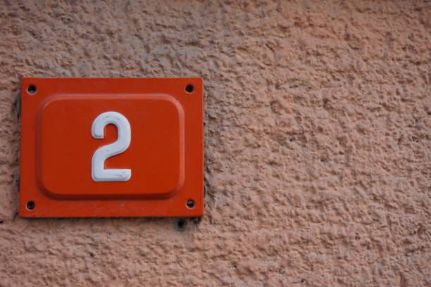 istock number two, close-up hanging on the wall 1380727637