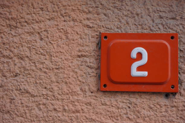 istock close-up number two, address sign hanging on the wall 1380727650