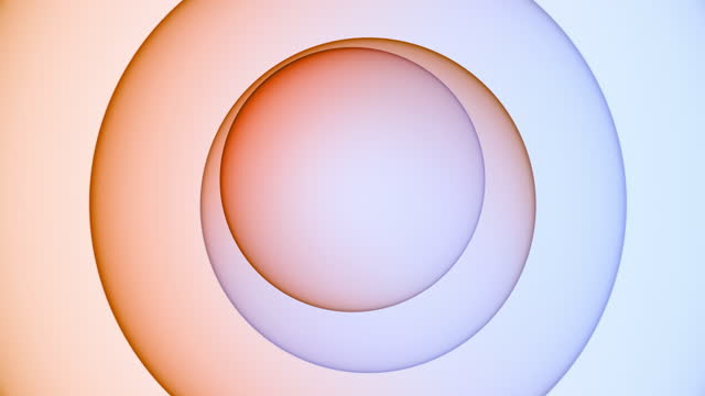 Abstract Orange and Purple Graphic Gradient Circle Ring Social Media Banner Ad Template Loop Background