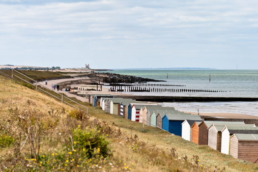 Minnis Bay, Kent looking towards Reculver Towers.