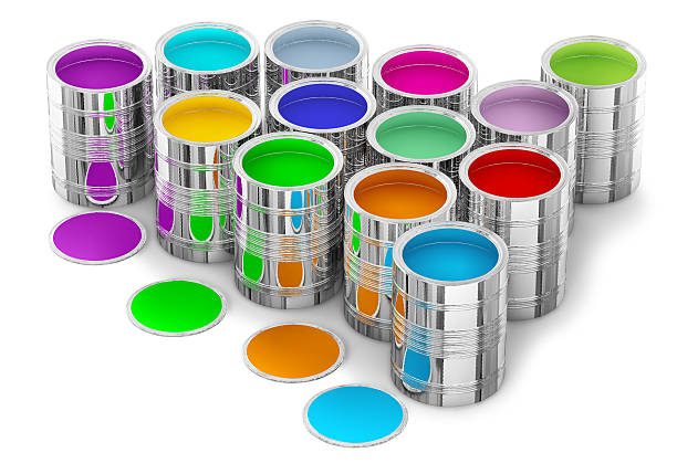 istock Colorful paints in the cans 138077058