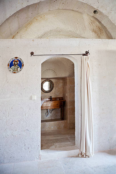 istock Interior design layout, bathroom in Cappadocia, Turkey 138077727