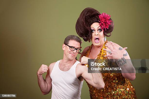 Man With Drag Queen Stock Photo - Download Image Now - Eccentric, Drag Queen, Bizarre