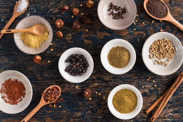 Pinch Bowls with Various Spices