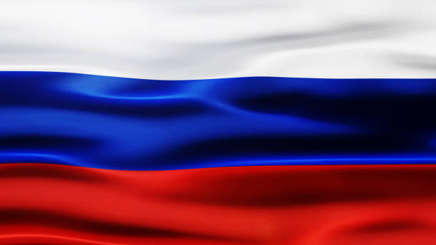 istock Russia flag silk 3d render waving wallpaper 1380853381