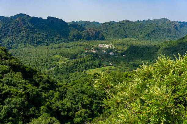 istock Beautiful mountain viewpoint from Cat Ba Island 1380860228
