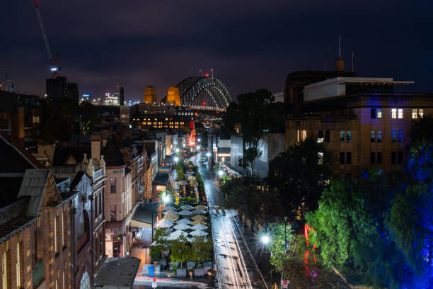 더 록스 앤 드 시드니 하버 브리지 - the rocks sydney harbor bridge sydney australia new south wales 뉴스 사진 이미지