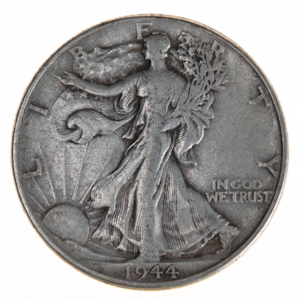 istock Close-up of a 1944 Walking LIberty Half Dollar 1380909323
