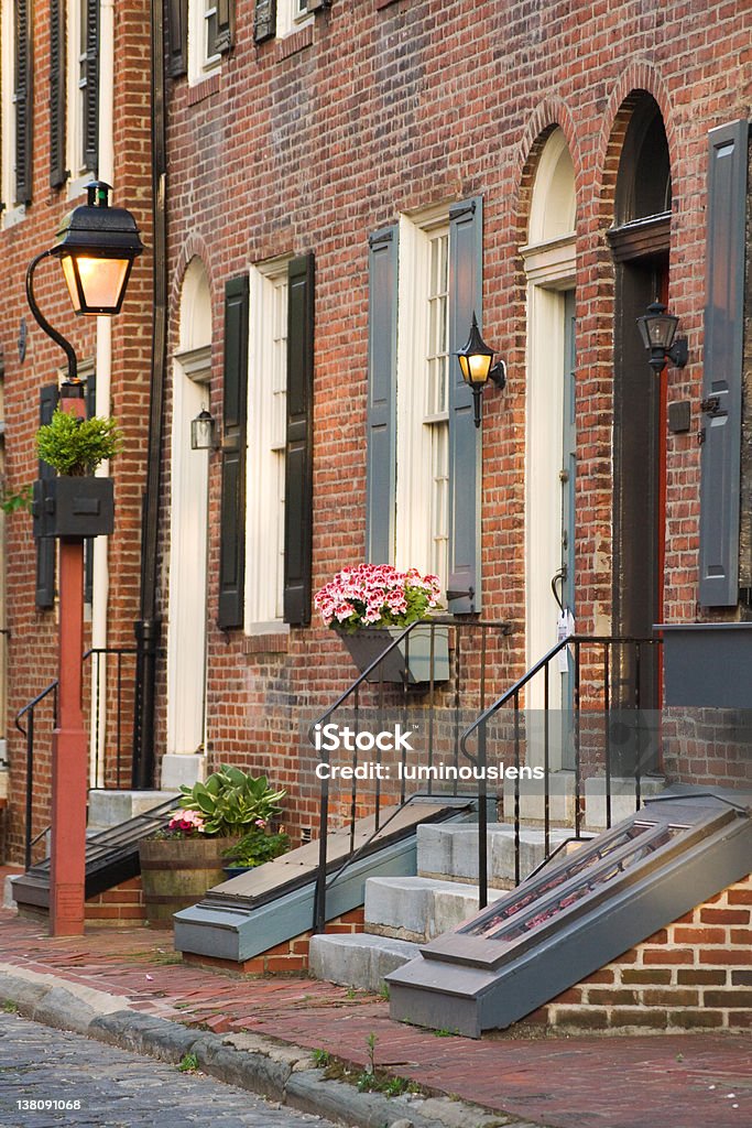 Очаровательный Филадельфии район - Стоковые фото Архитектура роялти-фри