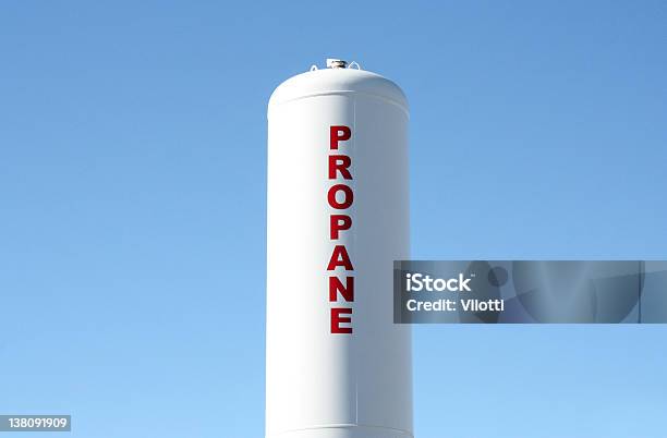Large Propane Tank Stock Photo - Download Image Now - Propane, Storage Tank, Blue
