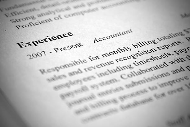 istock Account manager modern resume close-up. Tilt view and shallow de 138092958