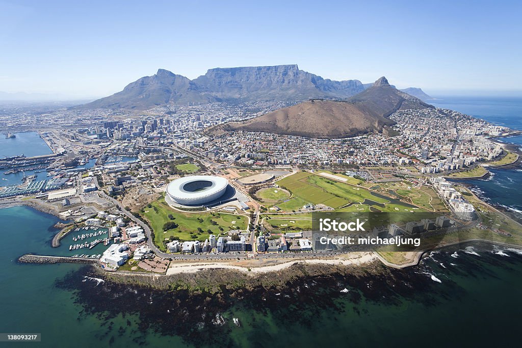 overall aerial view of Cape Town overall aerial view of Cape Town, South Africa Cape Town Stock Photo