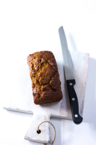 Fresh Loaf Homemade Pumpkin Bread, Bread Knife, Cutting Board