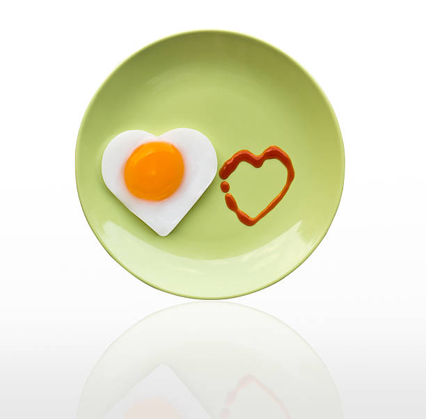 istock Fried egg  and Ketchup heart isolated 138095719