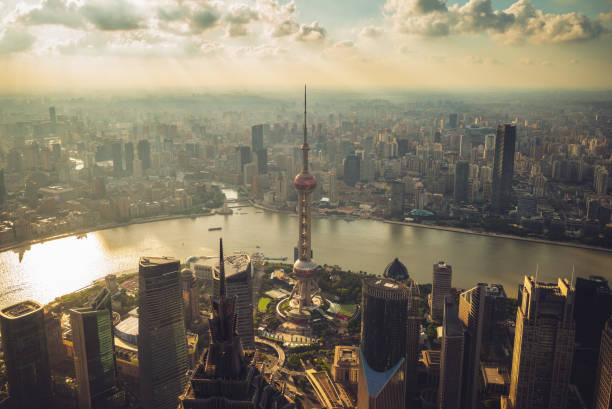 istock skyline of shanghai with oriental pearl tower 1380957717