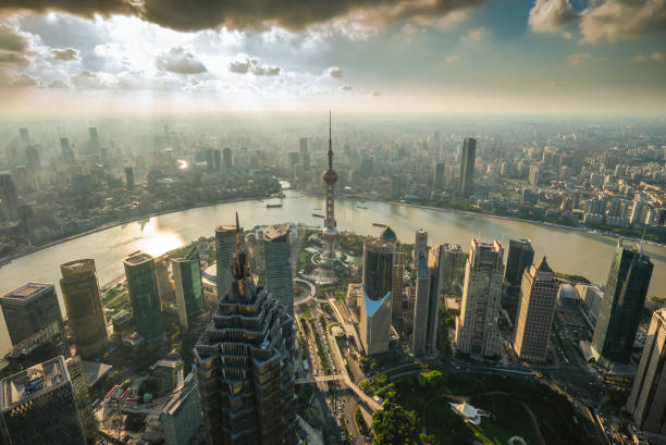 istock skyline of shanghai with oriental pearl tower 1380957718