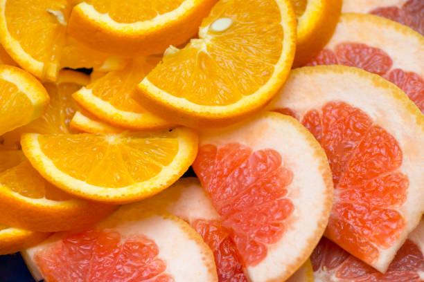 Citrus slices stock photo