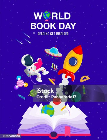 istock World book day, reading Imagination
, back to school, template banner, concept vector illustration 1380980441