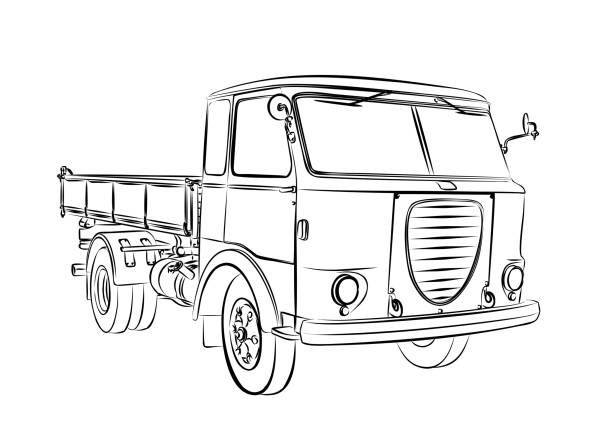 istock Sketch of the old truck. 1380982126