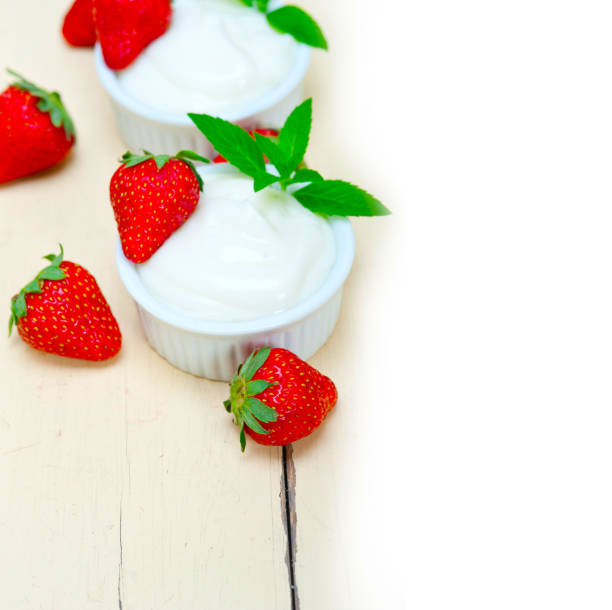 istock organic Greek yogurt and strawberry 1380988256