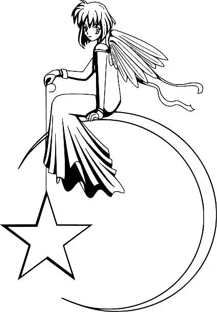 Vector illustration of starangel