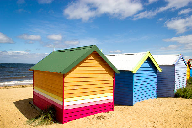istock Bathing boxes on Brighton beach near Melbourne in Australia 138100083