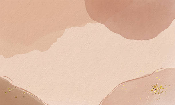 ilustrações de stock, clip art, desenhos animados e ícones de minimal abstract watercolor background with gold texture. vector - beige background ilustrações