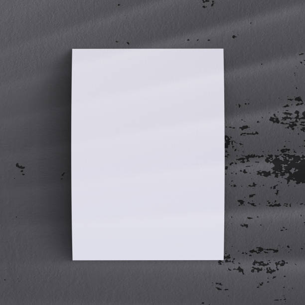 istock Empty white poster mockup with window shadow on the wall 1381015137