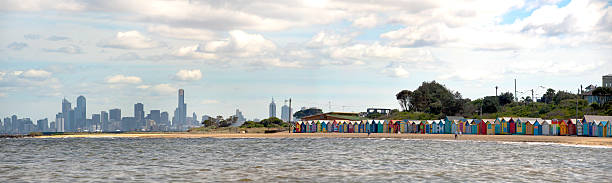 istock Bathing boxes on Brighton beach near Melbourne in Australia 138102050