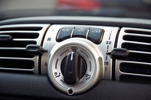 A concentric pattern of gears changing color from blue to white around the numbers on the speedometer scale of the car dashboard