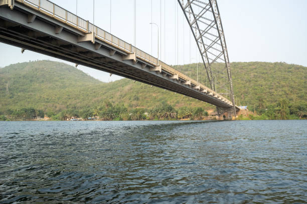 Adomi Bridge, Ghana's longest suspension bridge span between the Eastern Region and the Volta Region of Ghana