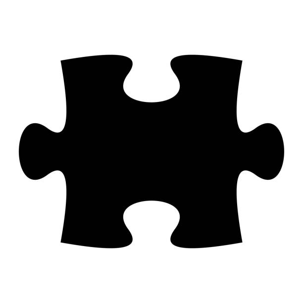 One perfect puzzle piece vector art illustration