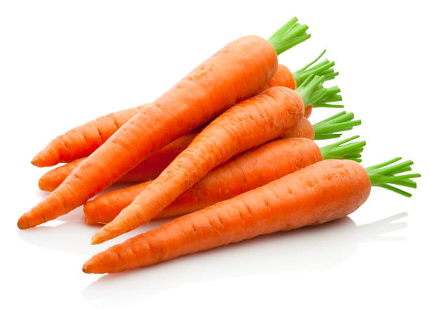 istock Fresh carrots isolated on a white background 1381058714