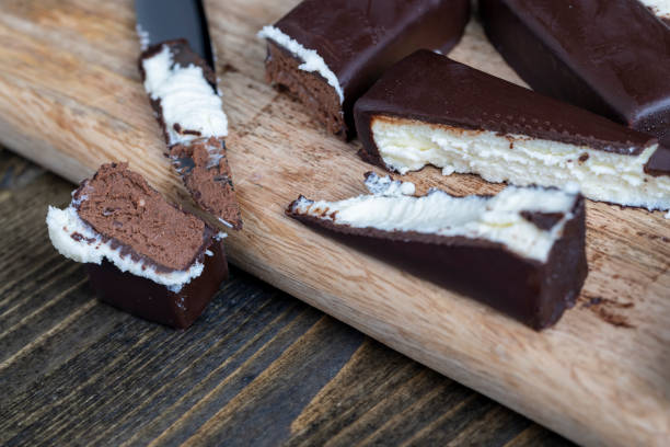 istock sweet cottage cheese in chocolate glaze 1381062424