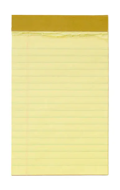 Photo of Small Yellow Lined Notepad