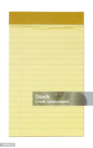Amarelo Pequeno Bloco De Notas Forrado - Fotografias de stock e mais imagens de Amarelo - Amarelo, Caderno de notas, Documento Legal