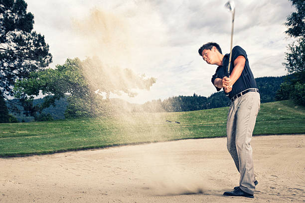 istock Motion shot of golf player in sand trap 138107239