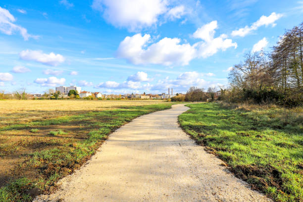 New pedestrian path New pedestrian path chatellerault photos stock pictures, royalty-free photos & images