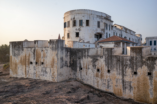 Cape Coast Castle is one of about forty \