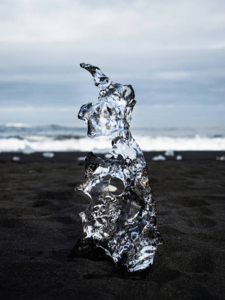 Ice on diamond beach in Iceland