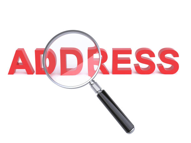 istock Magnifier over Address letters on white background 3d rendering 1381148383