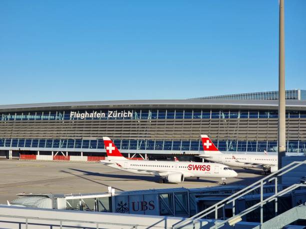 flughafen zürich zrh - zrh wiedenmeier stock-fotos und bilder