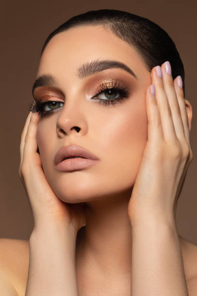 istock Beautiful woman with perfect make-up 1381261041