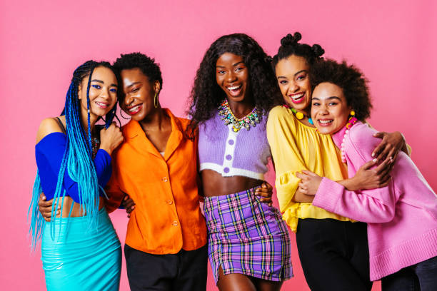 istock Beautiful black women posing in studio 1381275356