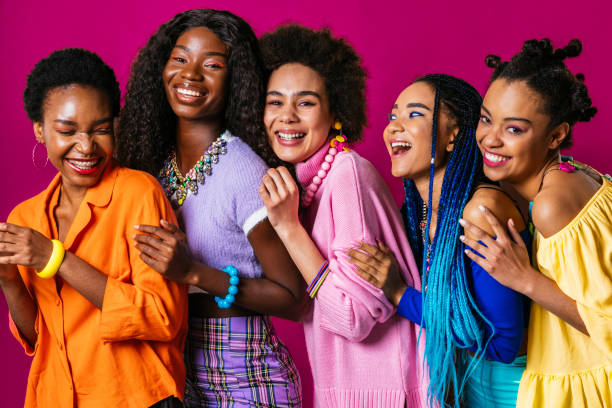 istock Beautiful black women posing in studio 1381281121