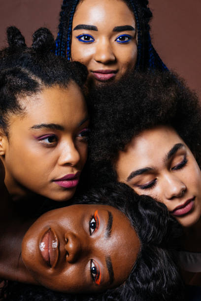 istock Beautiful black women posing in studio 1381282305
