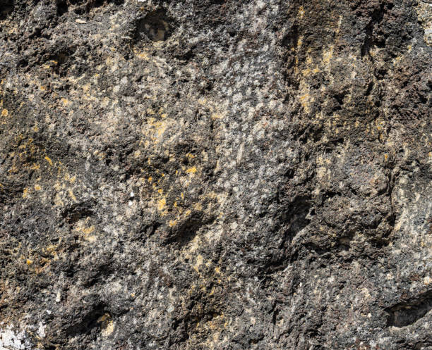 istock Dark gray stone texture used in walls on Sint Eustastius 1381283386