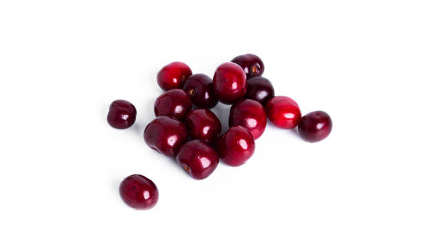 istock Cherry isolated on a white background. Sweet cherry berries on a white background. Red berries are isolated 1381283391