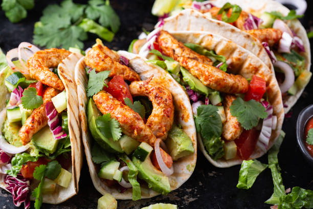 istock Vegan Tacos with Plant based shrimps, prawns 1381311994